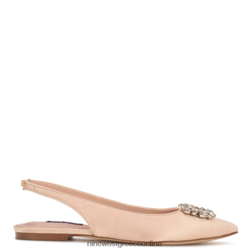 Nine West μπλουζάκια slingback flats γυμνό σατέν κρύσταλλο 48BFPH1784 - Κάντε κλικ στην εικόνα για κλείσιμο