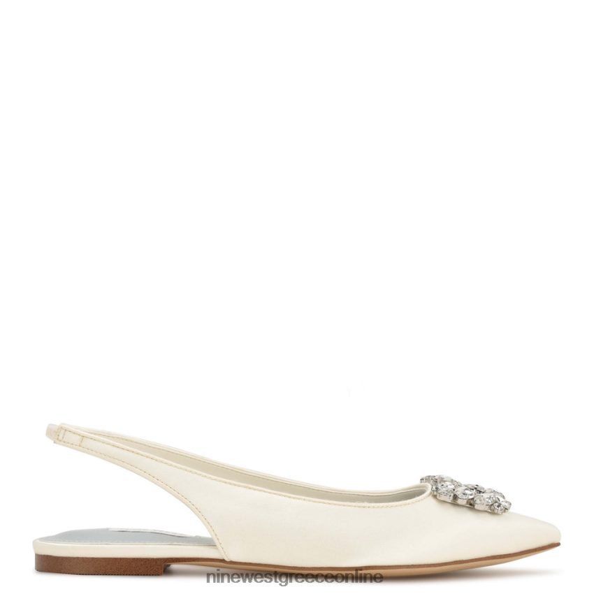 Nine West μπλουζάκια slingback flats ιβουάρ κρυστάλλινο σατέν 48BFPH1785 - Κάντε κλικ στην εικόνα για κλείσιμο