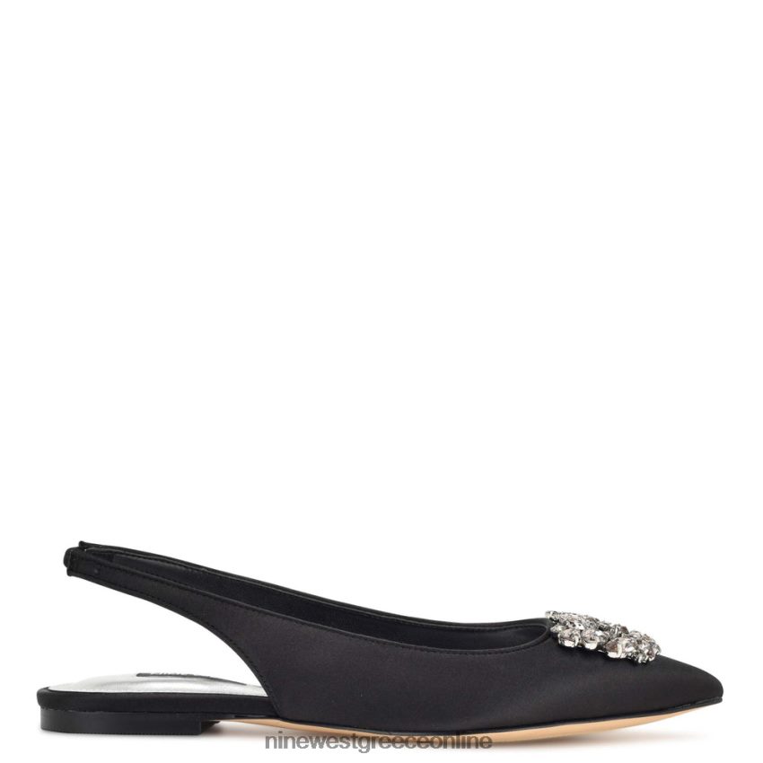 Nine West μπλουζάκια slingback flats μαύρο σατέν κρύσταλλο 48BFPH1786 - Κάντε κλικ στην εικόνα για κλείσιμο