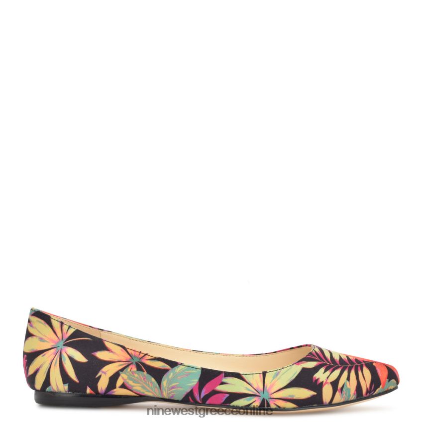 Nine West Speckup αμυγδαλωτά δάχτυλα μαύρο multi tropical floral 48BFPH2096