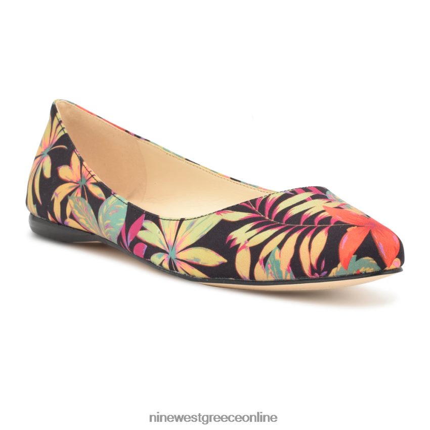 Nine West Speckup αμυγδαλωτά δάχτυλα μαύρο multi tropical floral 48BFPH2096