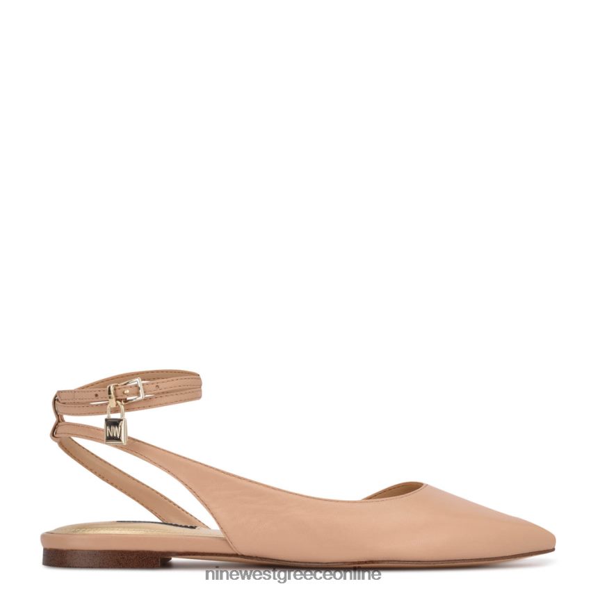 Nine West baria pointy flat toe ζεστό ρουζ δέρμα 48BFPH2211