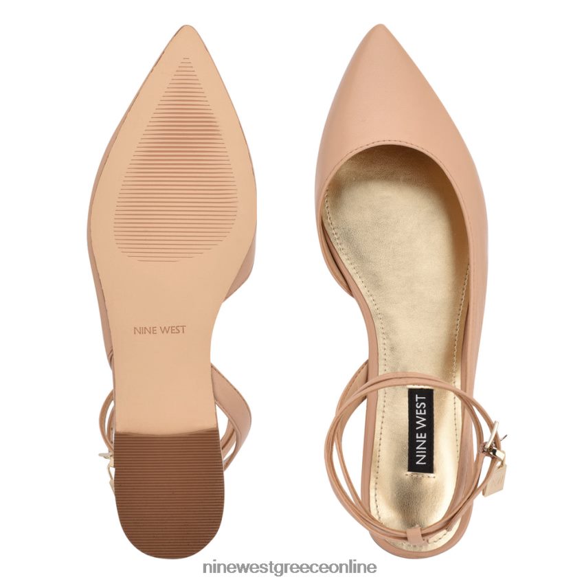 Nine West baria pointy flat toe ζεστό ρουζ δέρμα 48BFPH2211