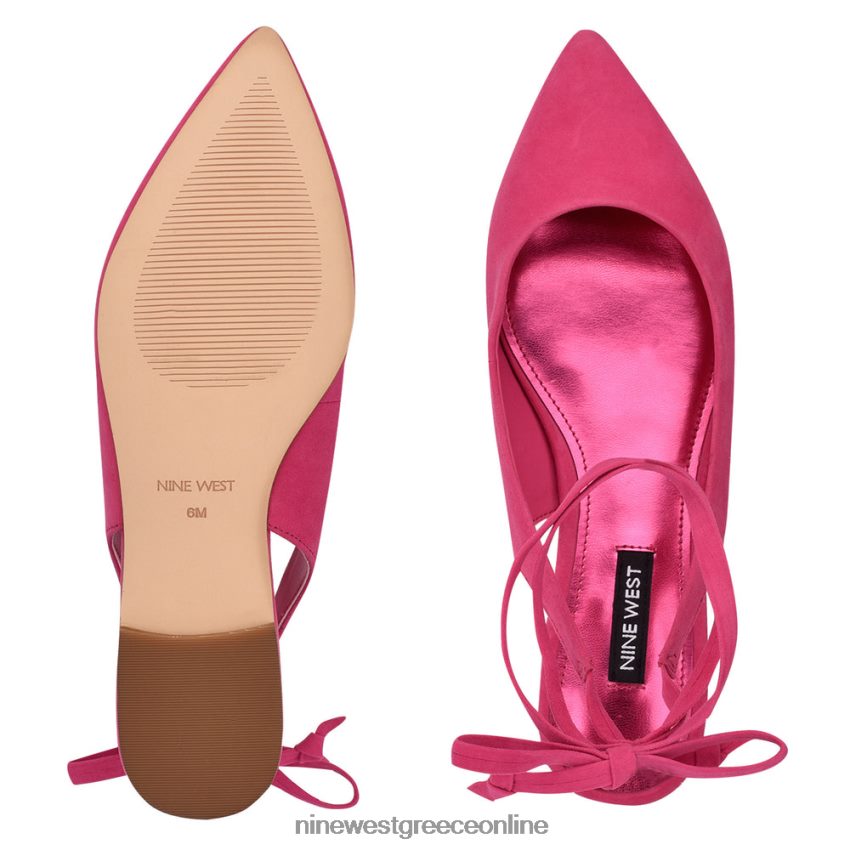 Nine West bop αστράγαλο wrap μυτερά toe flats48BFPH1920