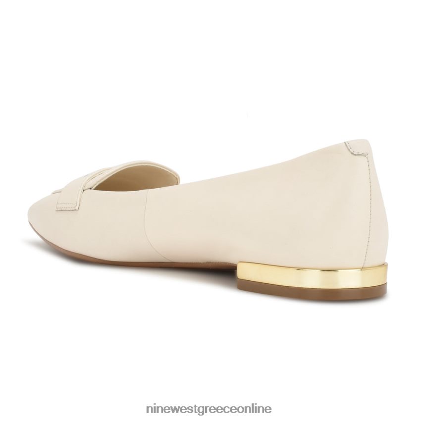 Nine West loafers με μυτερά μύτη λαλίν chic κρεμ δέρμα 48BFPH2100