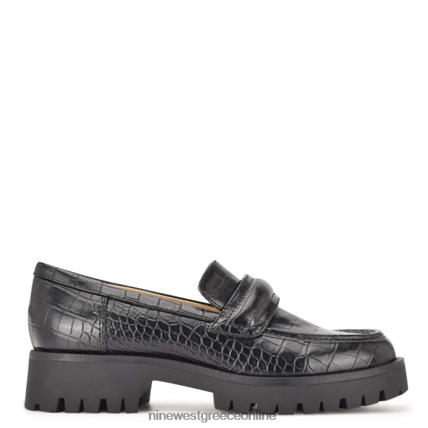 Nine West loafers σόλας garren μαύρο ανάγλυφο κρόκο 48BFPH2328