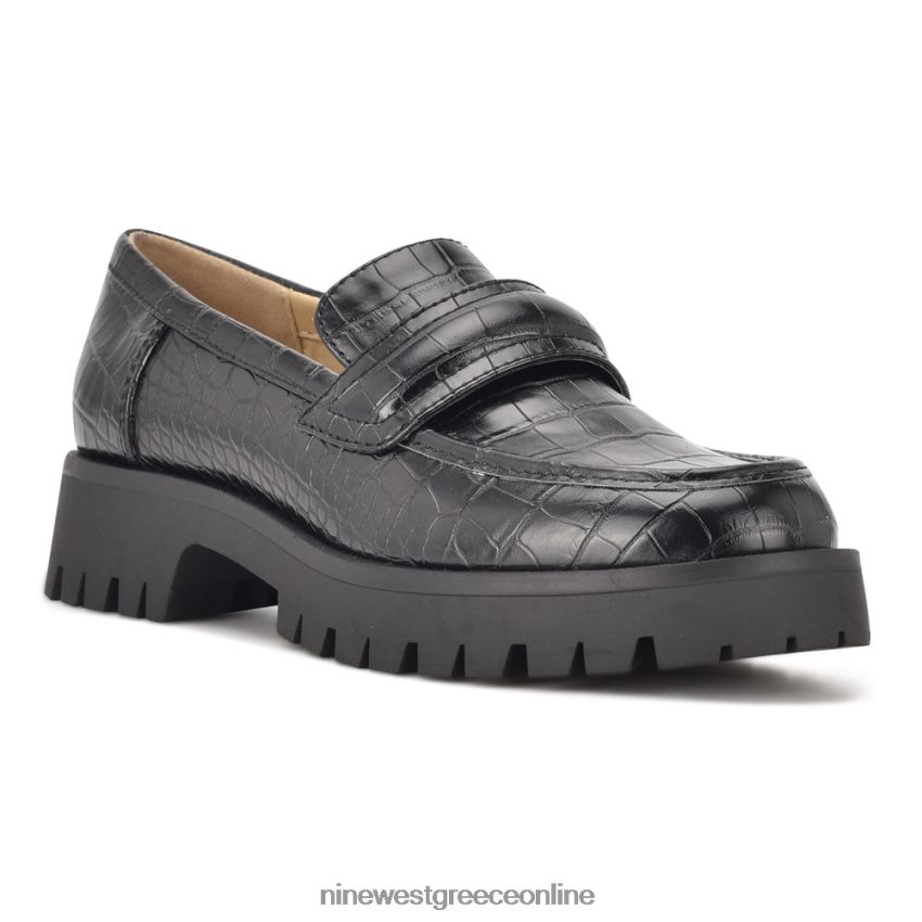 Nine West loafers σόλας garren μαύρο ανάγλυφο κρόκο 48BFPH2328