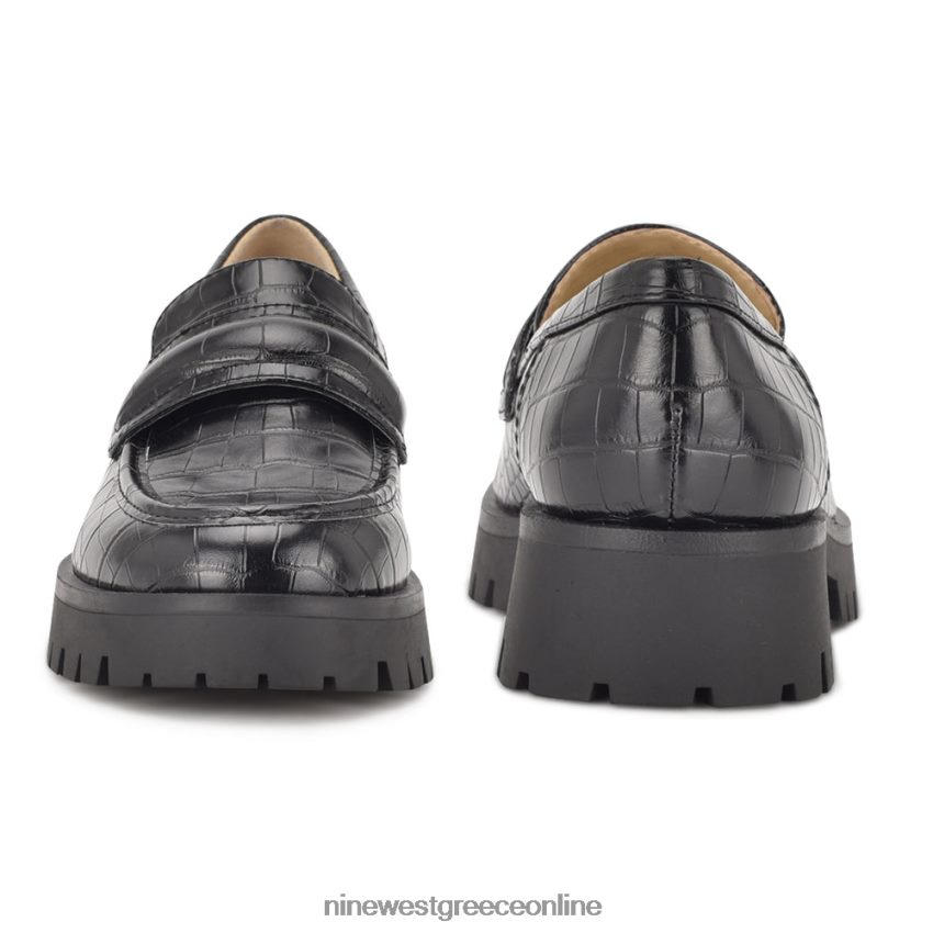 Nine West loafers σόλας garren μαύρο ανάγλυφο κρόκο 48BFPH2328