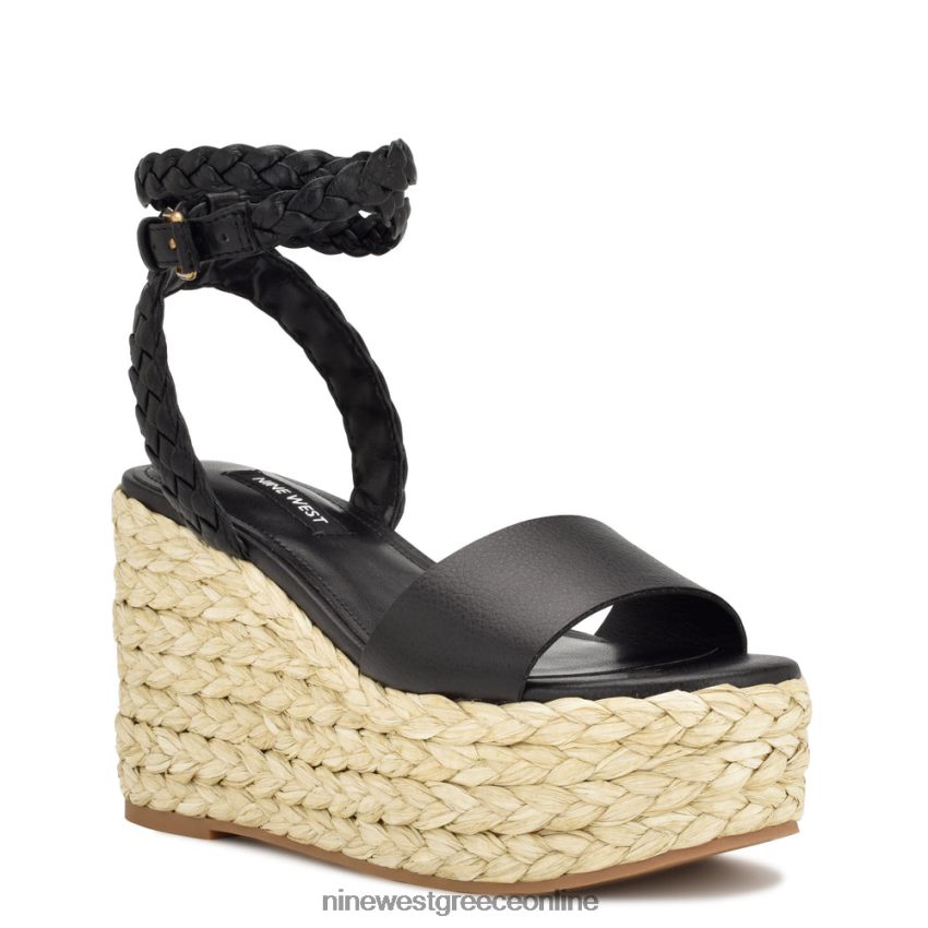 Nine West σανδάλια με σφήνα εσπαντρίγια μαύρος 48BFPH754