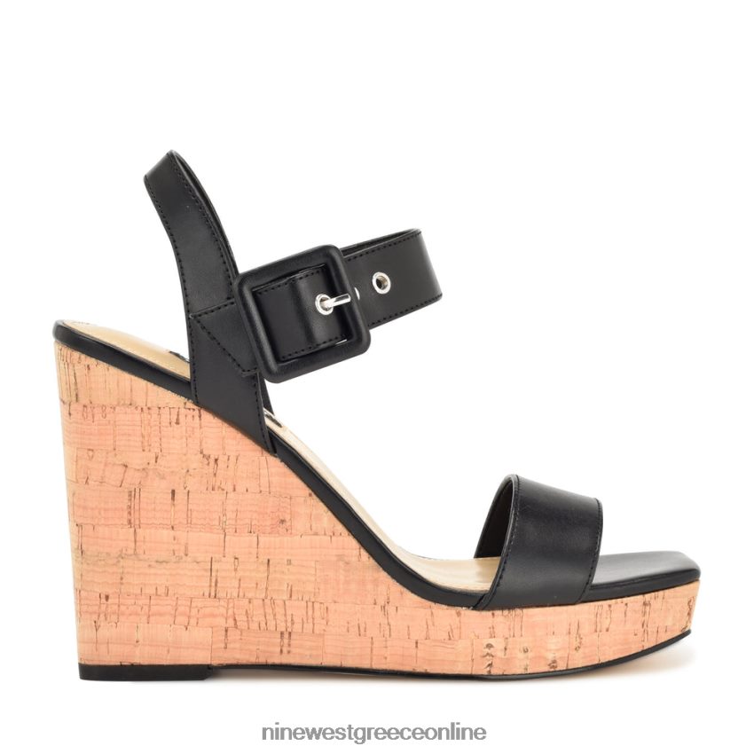 Nine West γήπεδα σφήνα σανδάλια μαύρος 48BFPH766