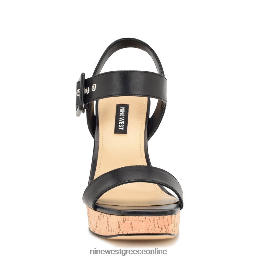 Nine West γήπεδα σφήνα σανδάλια μαύρος 48BFPH766