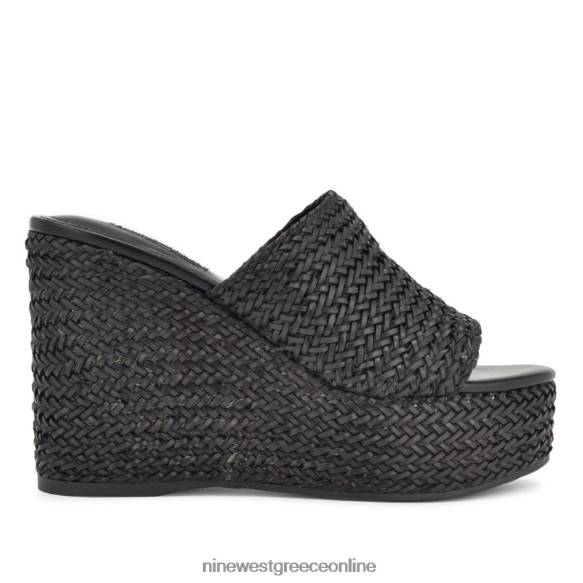 Nine West everie εσπαντρίγιες σφηνά σανδάλια μαύρος 48BFPH764