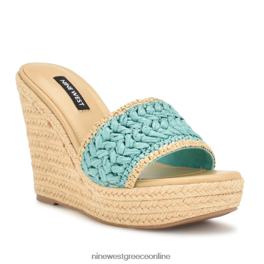 Nine West εσπαντρίγια holand wedge σανδάλια ακουα μπλε 48BFPH663