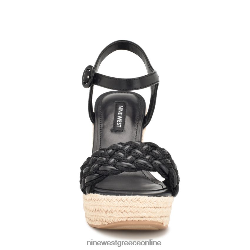 Nine West σανδάλια hosana espadrille wedge μαύρος 48BFPH746