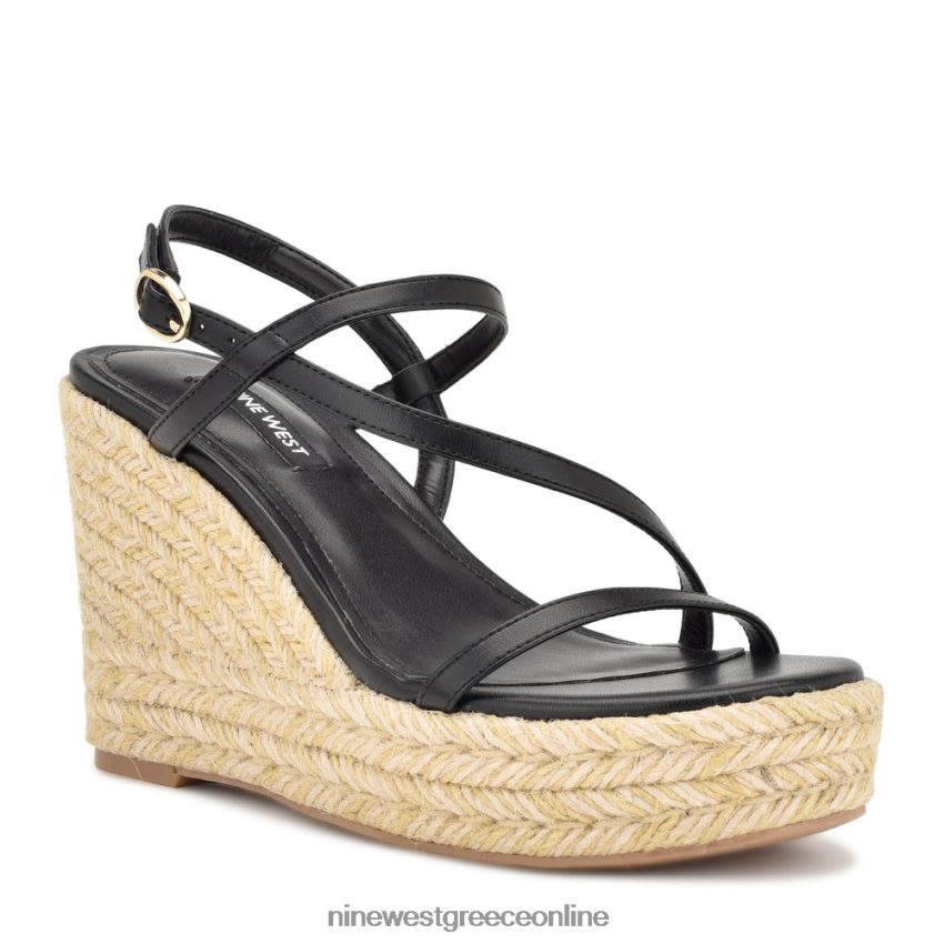 Nine West σφηνά σανδάλια εσπαντρίγιας jills μαύρος 48BFPH1134