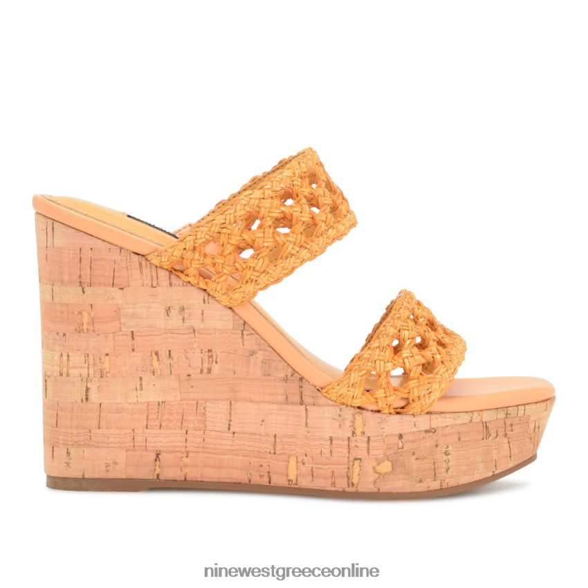 Nine West πέδιλα kalani wedge κίτρινος 48BFPH740