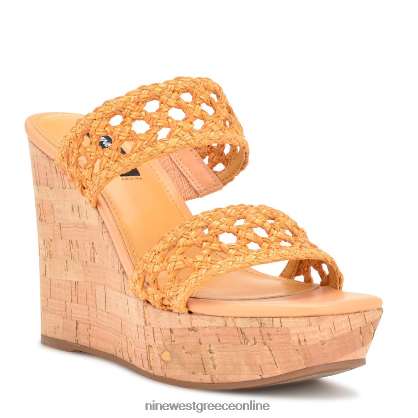 Nine West πέδιλα kalani wedge κίτρινος 48BFPH740