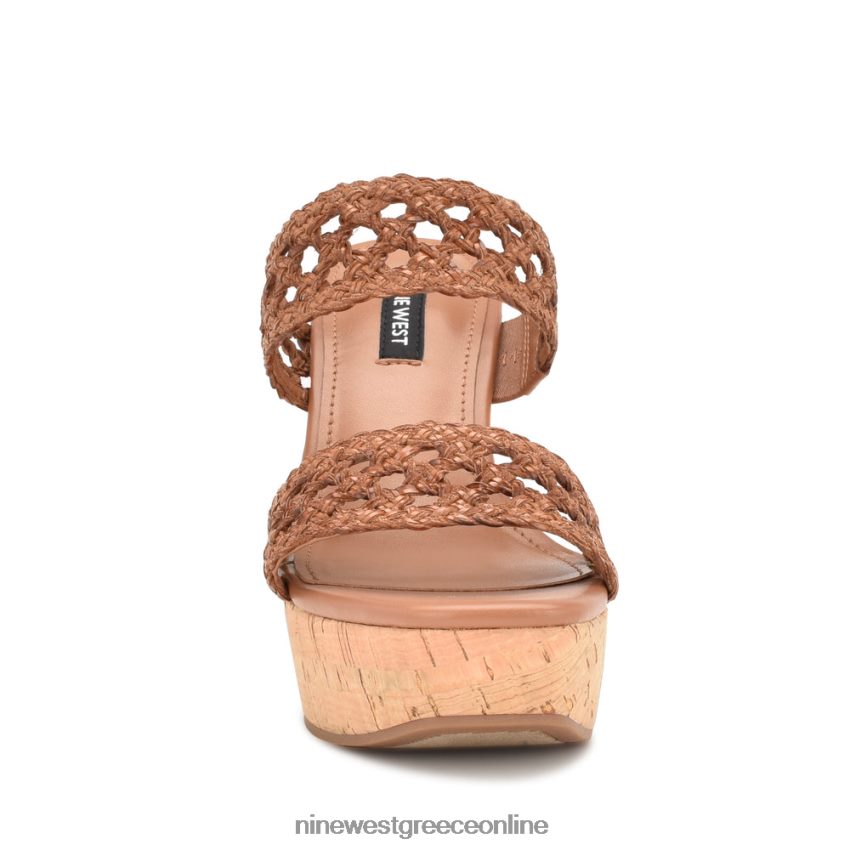 Nine West πέδιλα kalani wedge σκούρο φυσικό 48BFPH743