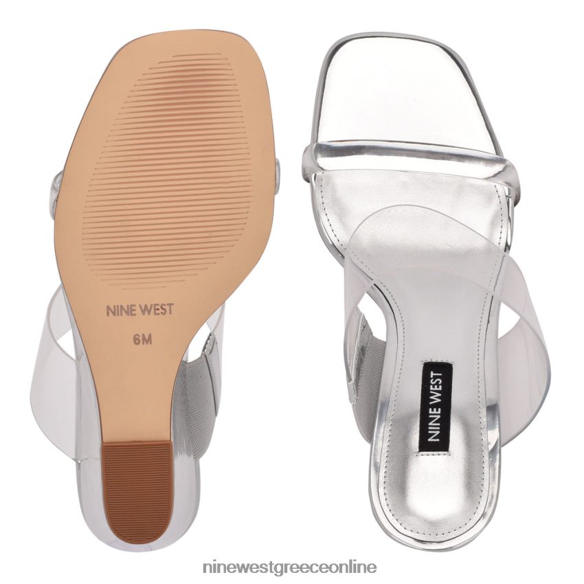 Nine West σανδάλια nats wedge διαυγές/ασημί 48BFPH1912