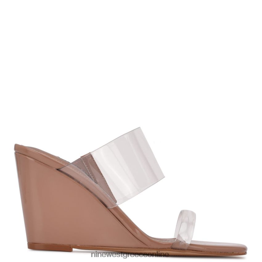 Nine West σανδάλια nats wedge διαυγής/πηλός 48BFPH1913