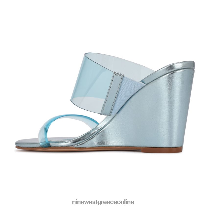 Nine West σανδάλια nats wedge μπλε 48BFPH1915