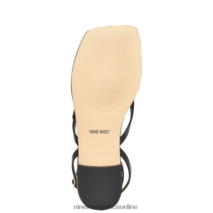 Nine West flat σανδάλια nelson ankle wrap μαύρος 48BFPH37