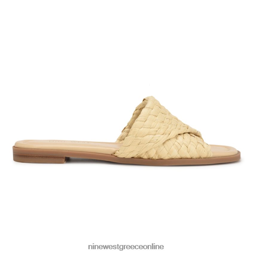 Nine West σανδάλια χαβαχ flat slide φυσικός 48BFPH49