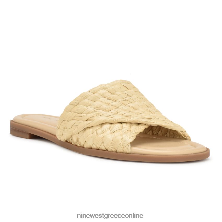 Nine West σανδάλια χαβαχ flat slide φυσικός 48BFPH49