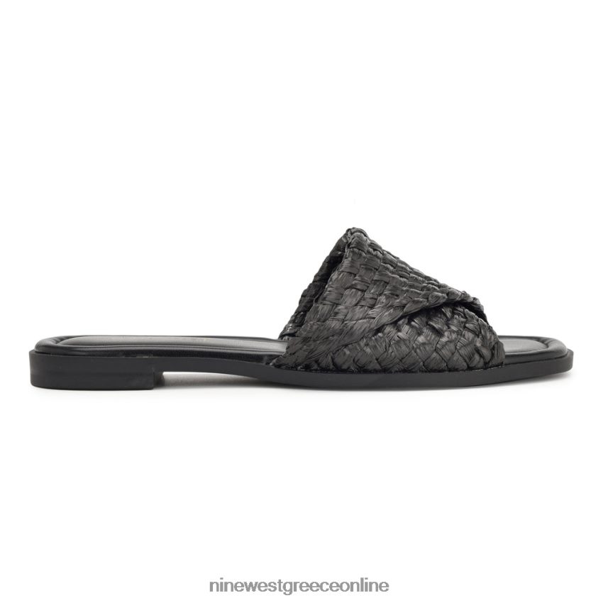 Nine West σανδάλια χαβαχ flat slide μαύρος 48BFPH51