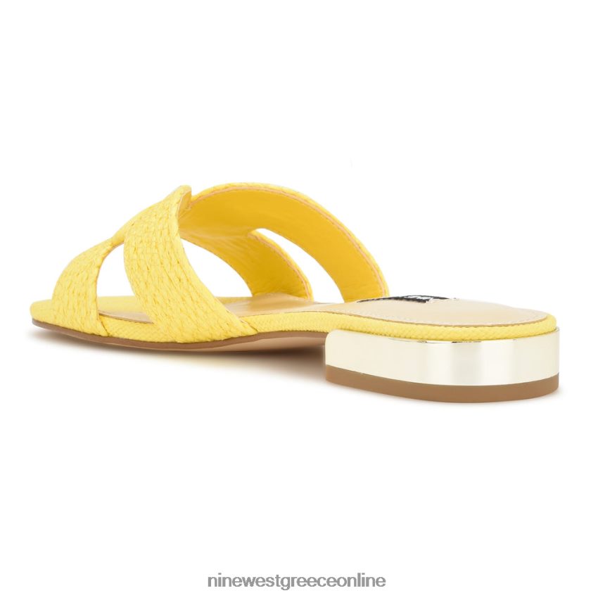 Nine West irenie flat slide σανδάλια κίτρινος 48BFPH61