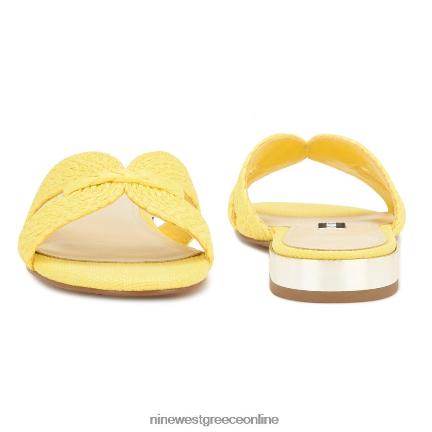 Nine West irenie flat slide σανδάλια κίτρινος 48BFPH61