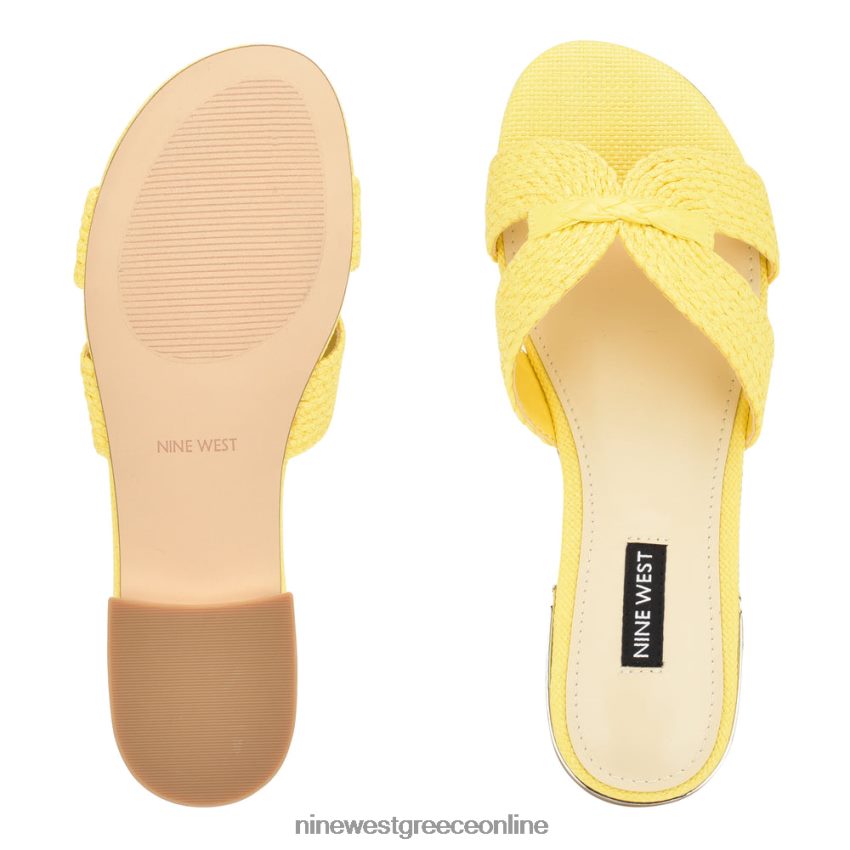 Nine West irenie flat slide σανδάλια κίτρινος 48BFPH61