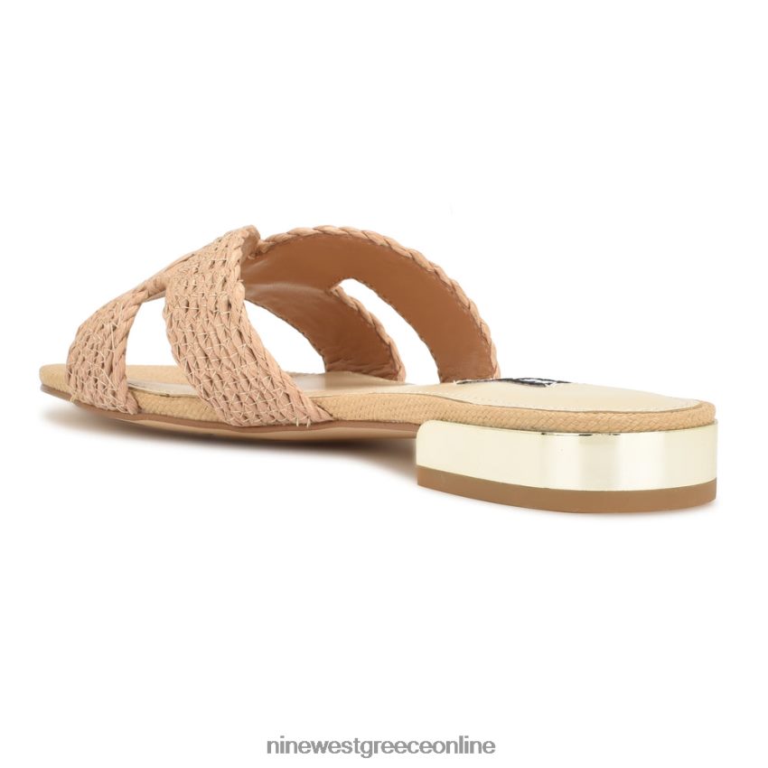 Nine West irenie flat slide σανδάλια ελαφρύ φυσικό 48BFPH62