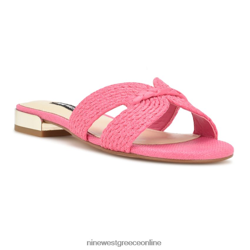 Nine West irenie flat slide σανδάλια ροζ 48BFPH63