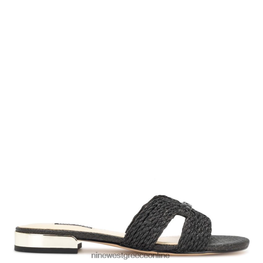 Nine West irenie flat slide σανδάλια μαύρος 48BFPH64