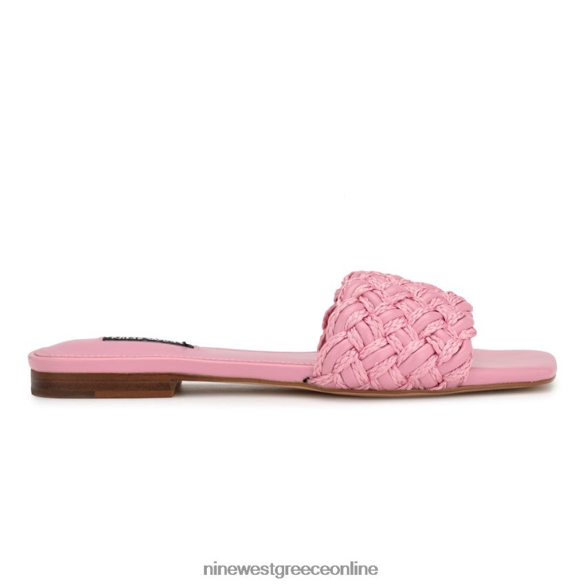 Nine West σανδάλια maci flat slide ροζ 48BFPH5