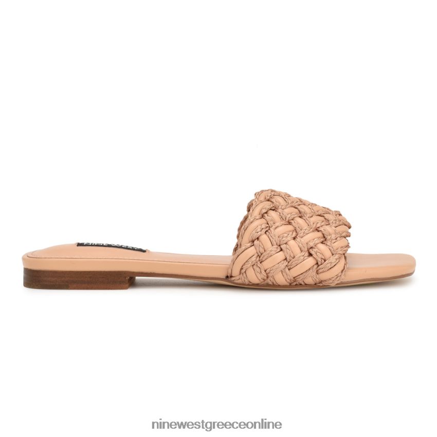 Nine West σανδάλια maci flat slide φυσικός 48BFPH6