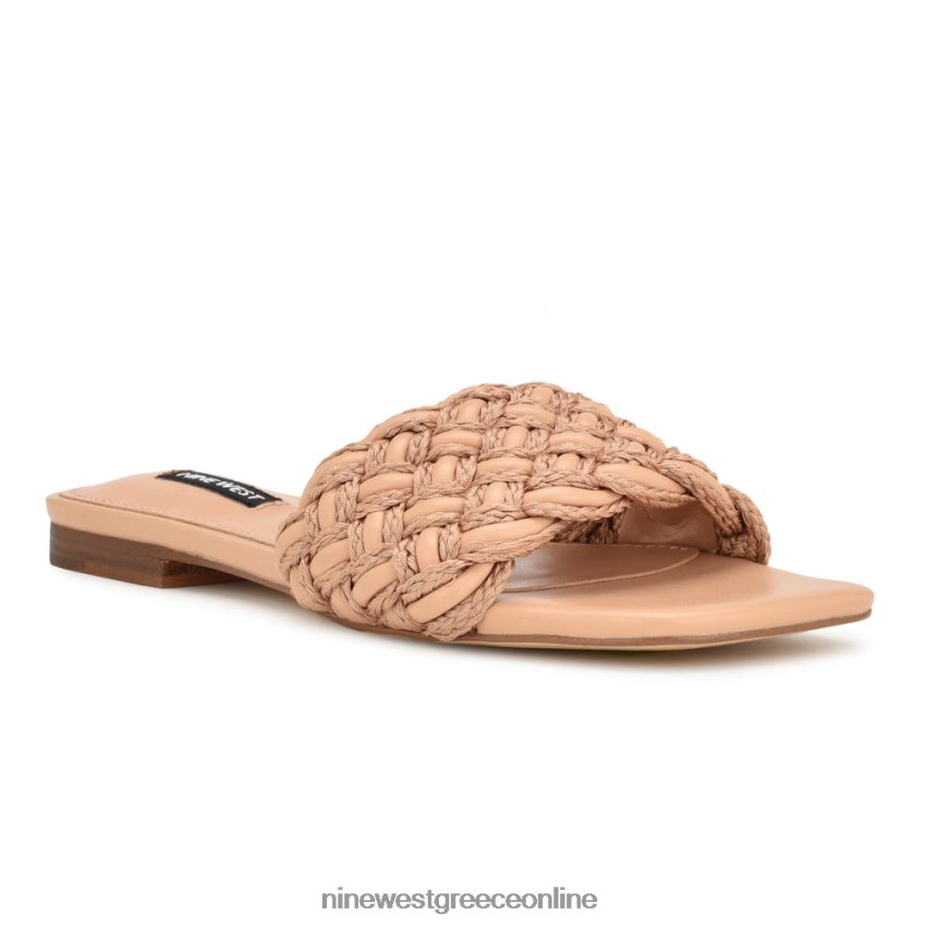 Nine West σανδάλια maci flat slide φυσικός 48BFPH6