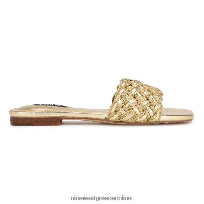 Nine West σανδάλια maci flat slide χρυσός 48BFPH7 - Κάντε κλικ στην εικόνα για κλείσιμο