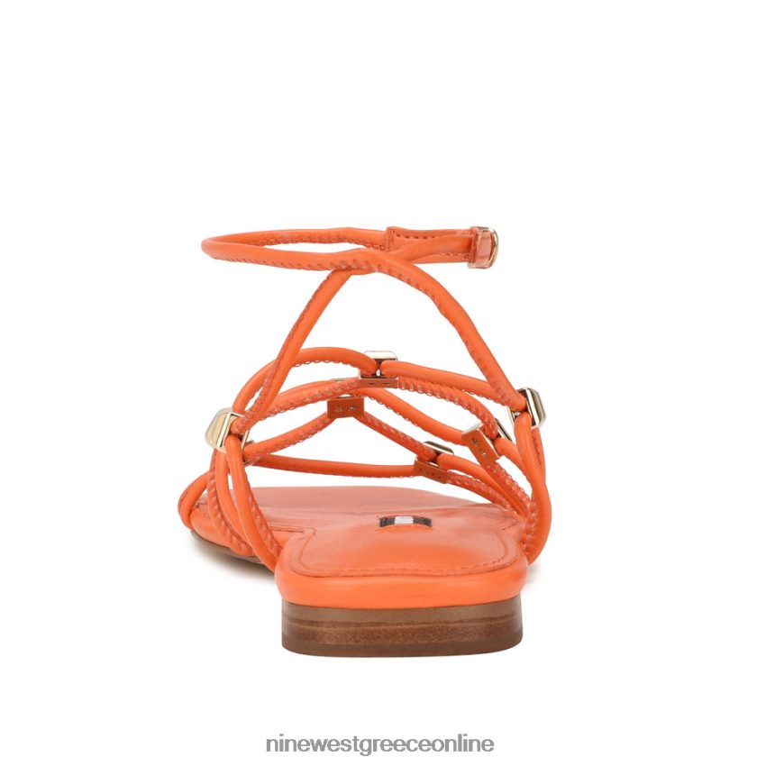 Nine West majah strappy flat σανδάλια πορτοκάλι 48BFPH15