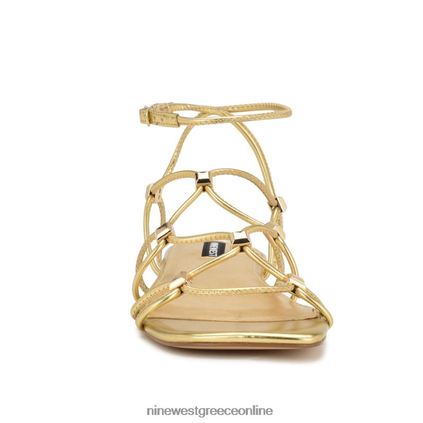 Nine West majah strappy flat σανδάλια χρυσός 48BFPH17