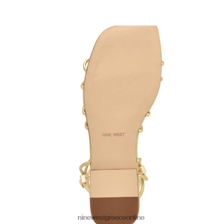 Nine West majah strappy flat σανδάλια χρυσός 48BFPH17