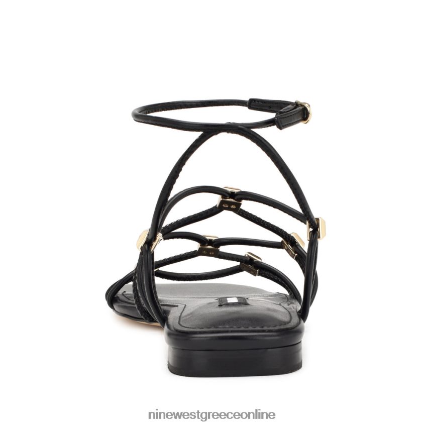 Nine West majah strappy flat σανδάλια μαύρος 48BFPH18