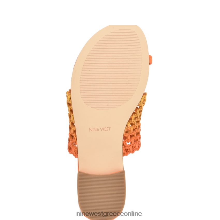 Nine West nolah flat slide σανδάλια πορτοκαλί κίτρινο ombre 48BFPH33