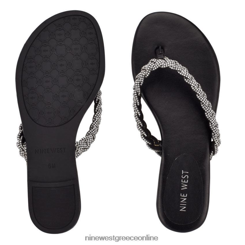 Nine West φλατ πέδιλα tinee slide μαύρος 48BFPH112