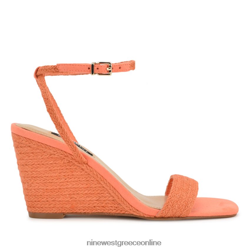 Nine West σανδάλια nile wedge πορτοκαλί υφαντό 48BFPH829