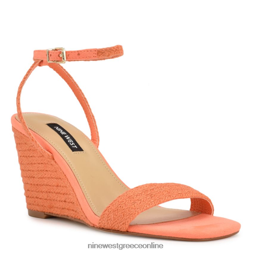 Nine West σανδάλια nile wedge πορτοκαλί υφαντό 48BFPH829