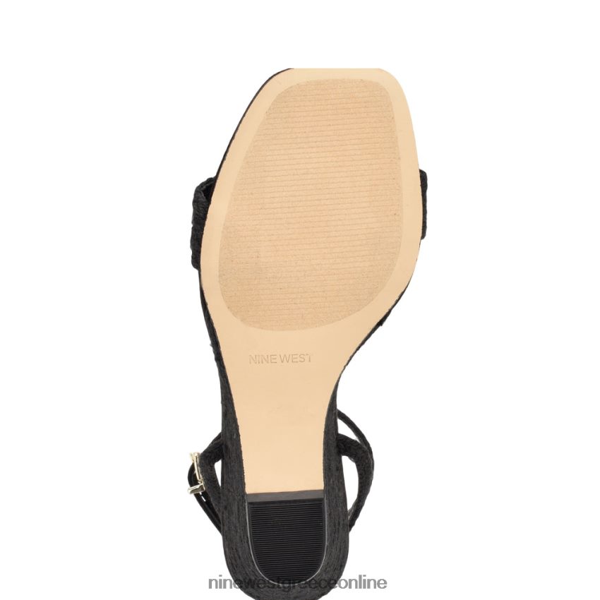 Nine West σανδάλια nile wedge μαύρο υφαντό 48BFPH830