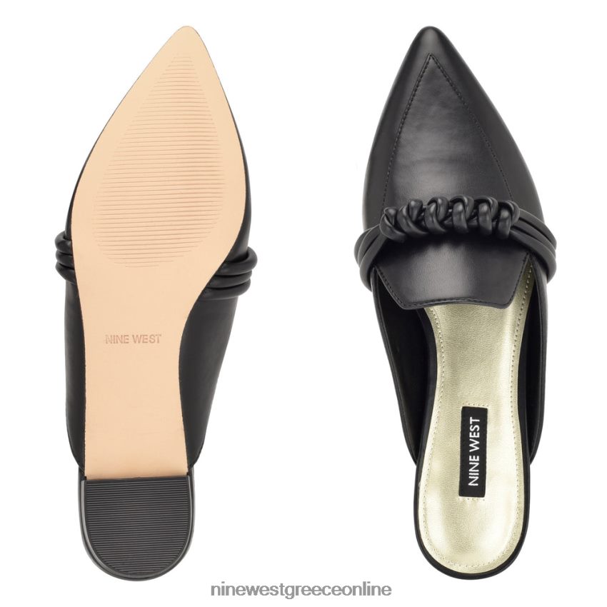 Nine West aliby flat mules μαύρος 48BFPH2107