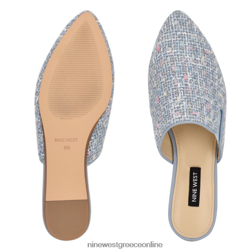 Nine West Μουλάρια με μυτερά δάχτυλα freeda γαλάζιο boucle 48BFPH2347